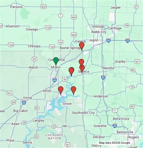 casinos near miami ok|miami area casinos map.